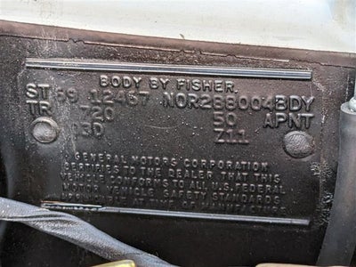 1969 Chevrolet Camaro Indy Pace Car