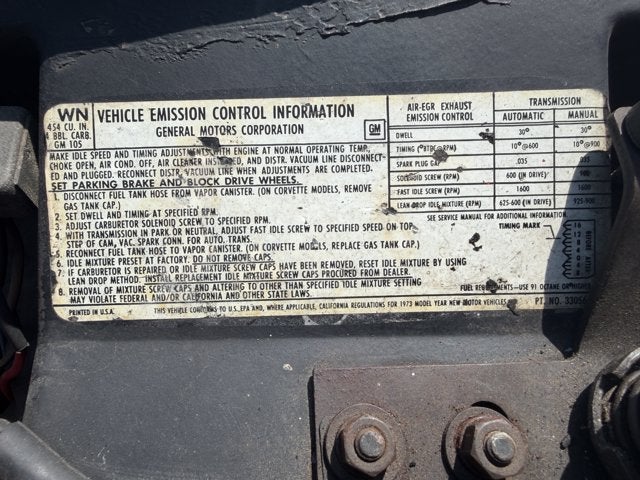 1973 Chevrolet Corvette Base