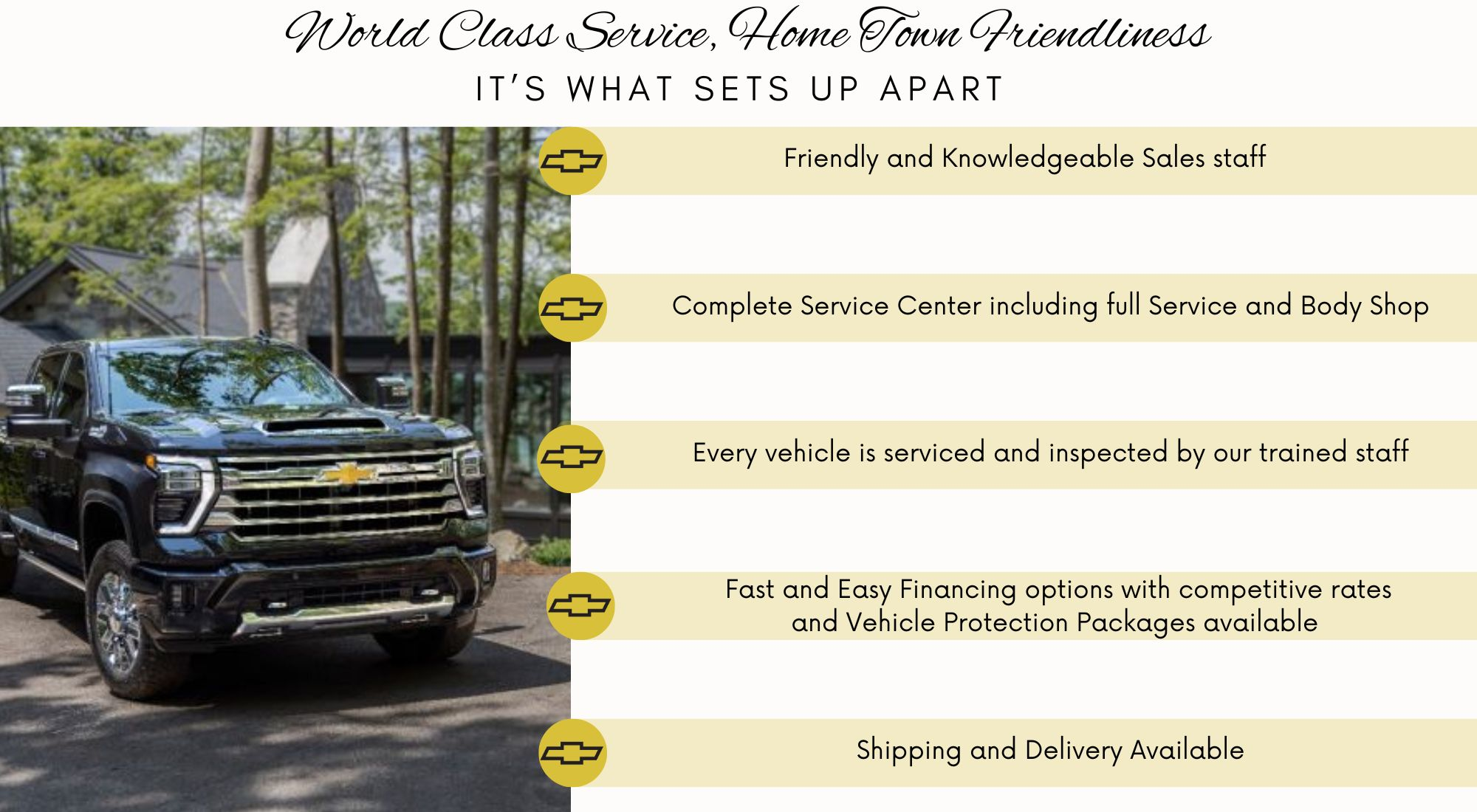 World Class Service at Dave Hahler Automotive in Webster SD